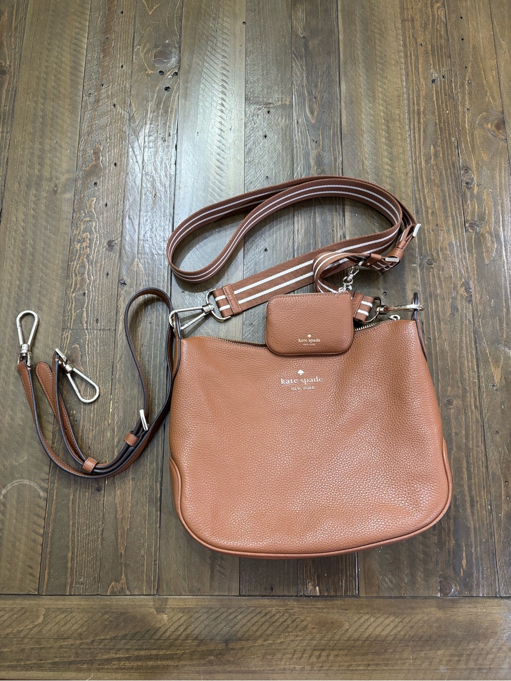 Kate Spade Rosie Pebbled Leather Crossbody in Warm Gingerbread